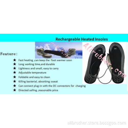 Safety 3.7V Li-ion Battery Heating Shoe Insoles